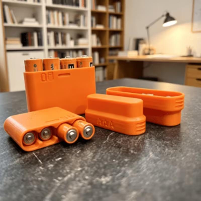 Car Organizer - 4-vakjes AA-batterij opbergdoos, draagbare AA-batterijhouder, plastic