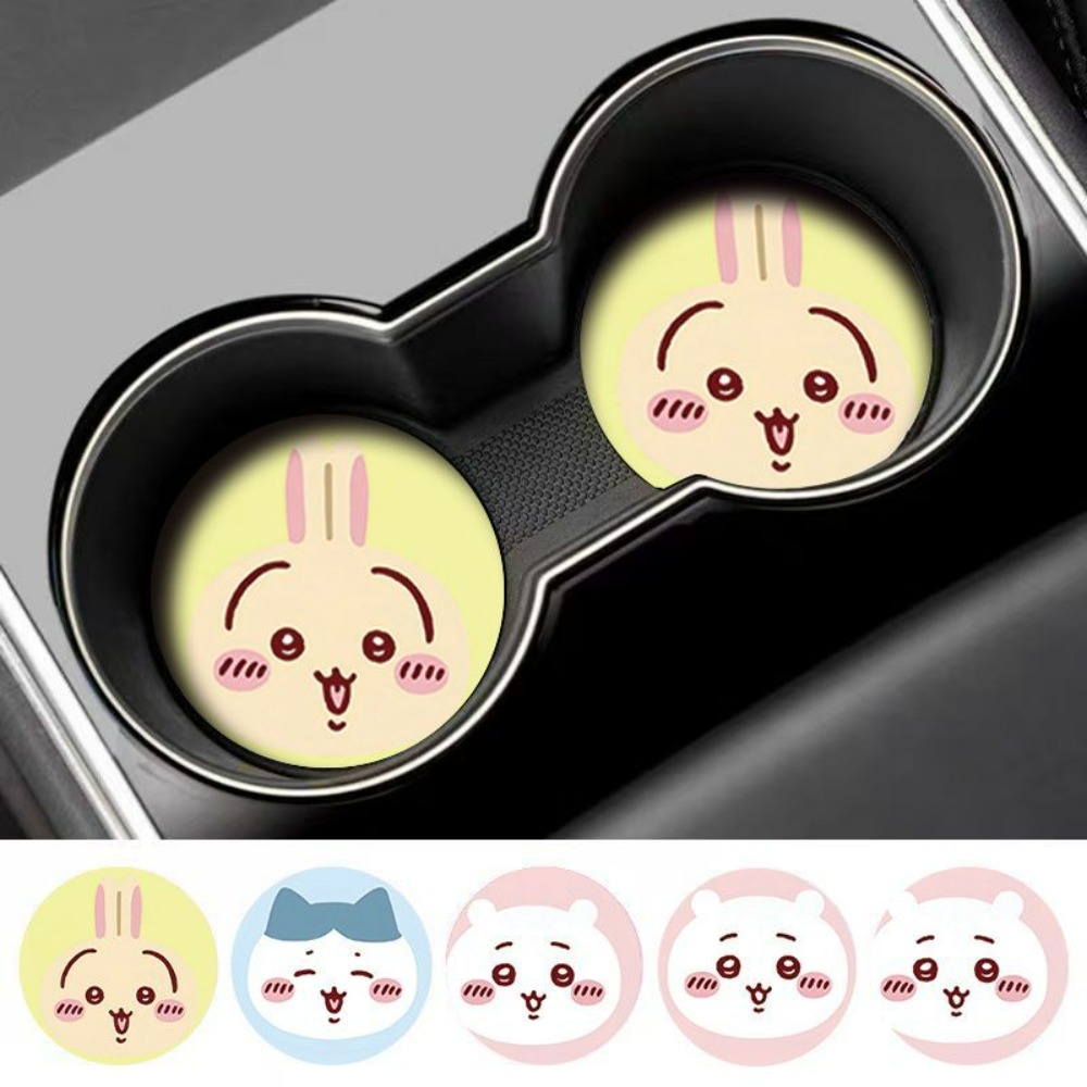 Car Accessories Japanese - 2 stuks Chiikawa auto antislip bekeronderzetter