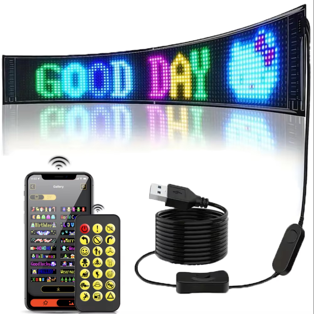 Car Led Light - 16x96 LED's Matrix Pixel Panel, Scrolling