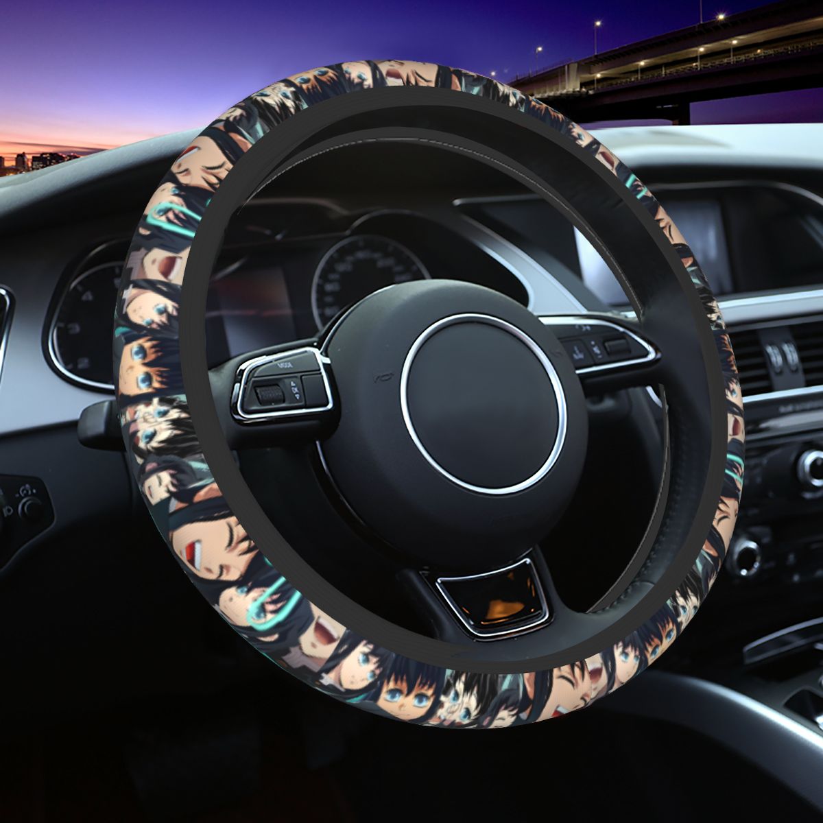 Car Accessories Japanese - Muichiro Demon S-Slayer Stuurhoes Zachte Japanse