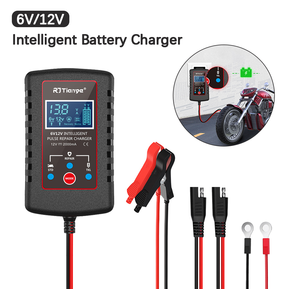 Car Charger - Slimme batterijlader voor motorfiets grasmaaier Auto