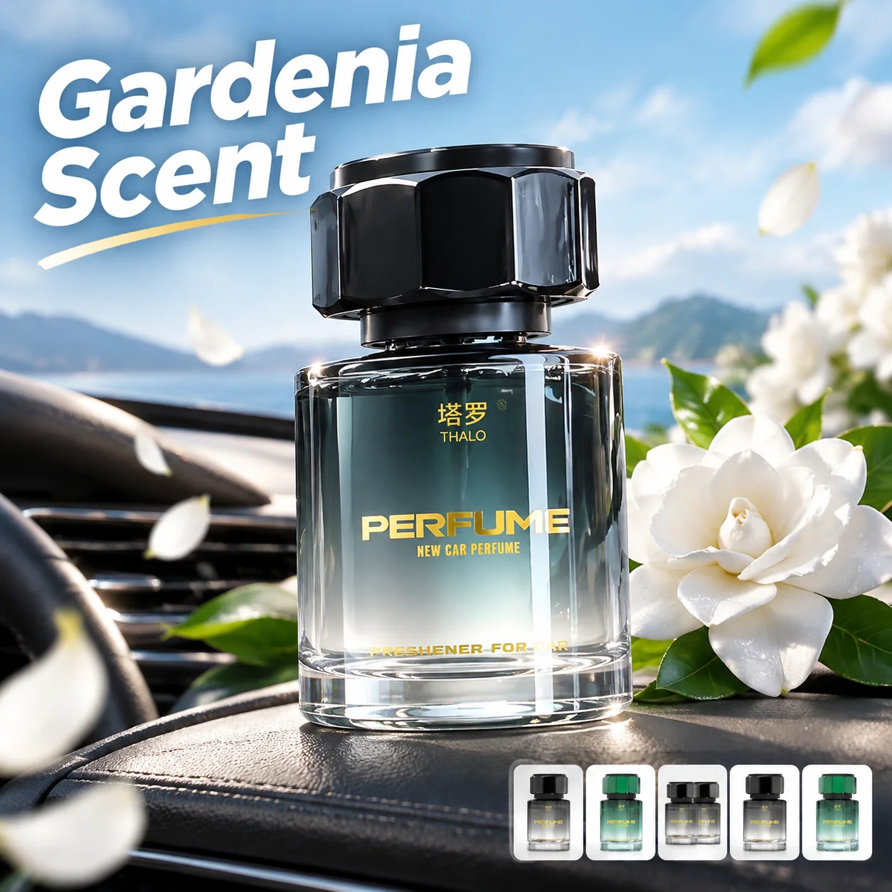 Car Air Freshener - Nieuwe Gardenia Autoluchtverfrisser Geurverwijderaar Autoparfum Langdurige