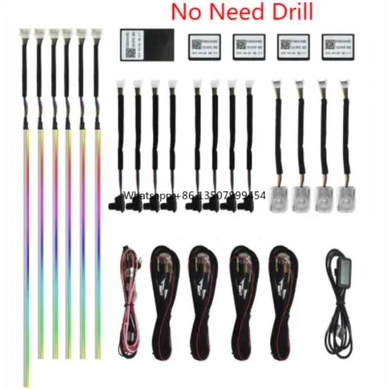 Car Led Light - A80 64-kleuren LED sfeerverlichting acrylstrip 18-in-1