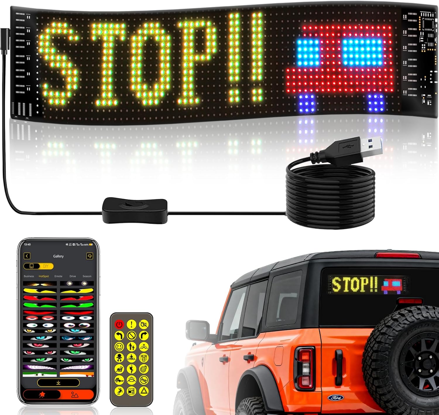 LED Auto-bord Flexibel LED Mat - Car Led Light recensie en prijs