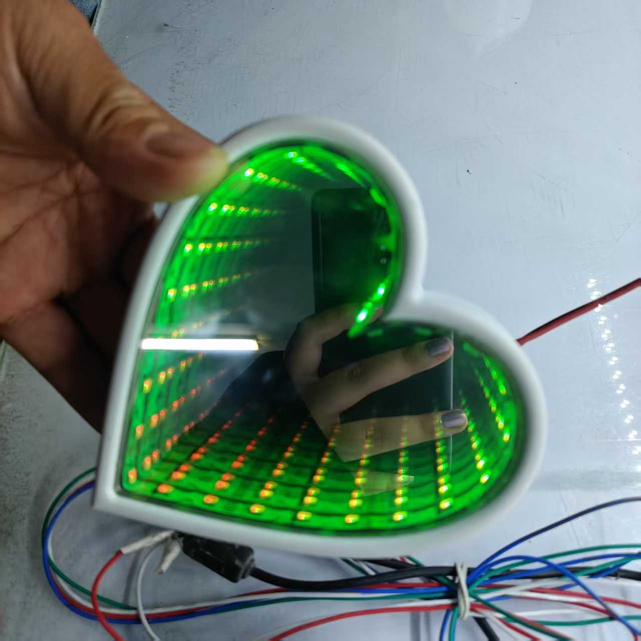 3D Multi-kleuren oneindigheids - Car Mirror recensie en prijs